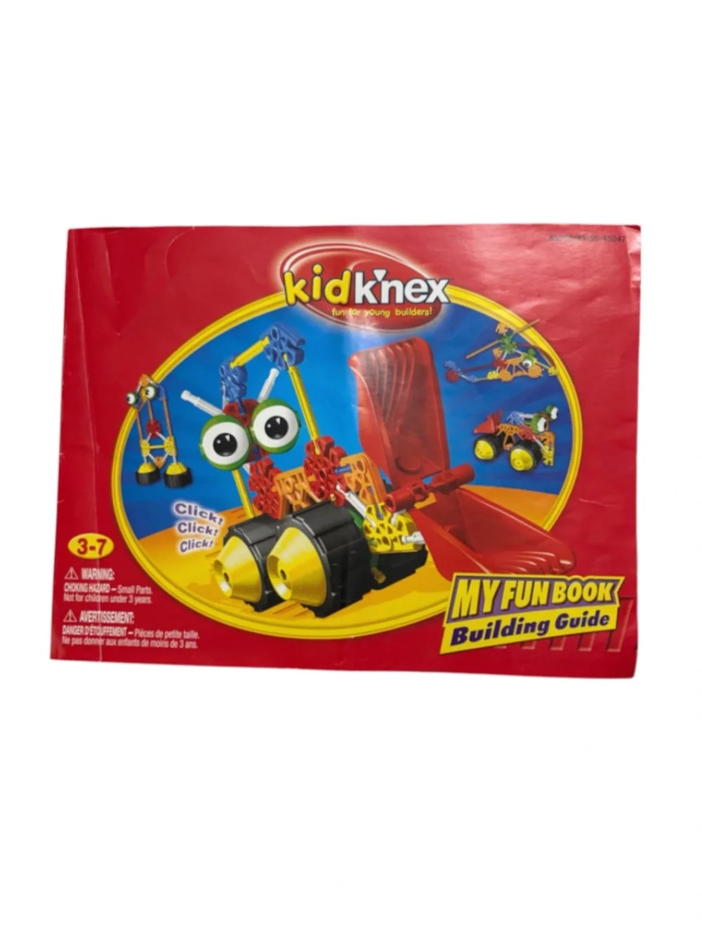 Kid K'NEX Vintage 71 Piece Rolling Rovers Complete Building Set 85020 Case Book